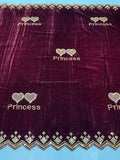 Luxurious Maroon Velvet Shawl with Exquisite Embroidered Border