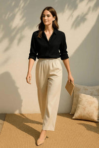 Essential Wide-Leg Trousers – ESMARA Comfort in Cream EW-000472