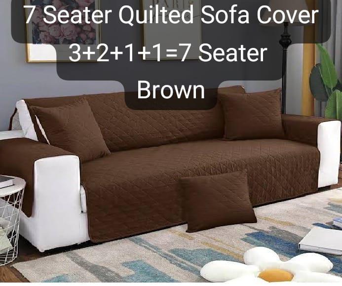 7 Seater Cotton Quilted Sofa Covers