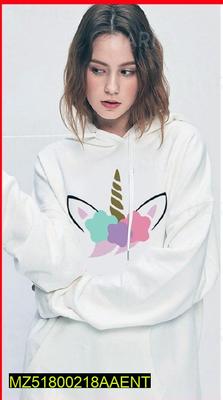 Women's Stitched Fleece Printed Hoodie, Pack Of 2 - Grey & White