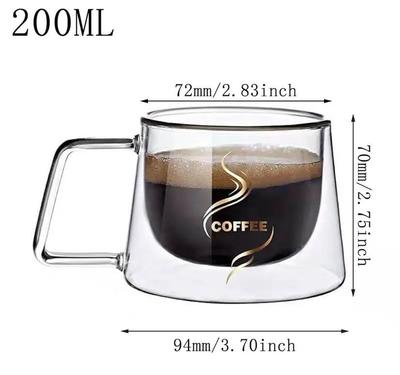 Transparent Double Bottom Glass Mug
