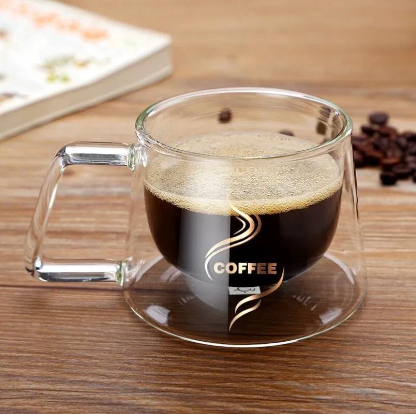 Transparent Double Bottom Glass Mug