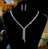 Modern Design Silver Plated Necklace Set