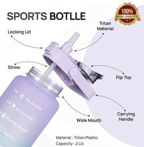 3 Pcs Insulated Multicolor Water Bottles - Perfect For Gym