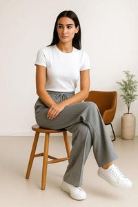 Elevate Wide-Leg Lounge Trousers – Heather Grey EW-000023