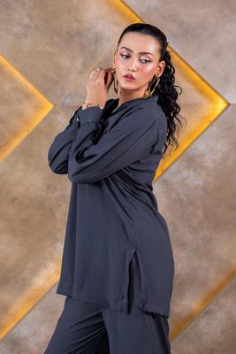 Zinc Grey Co-ord Set for Effortless Style and Comfort EW-000365