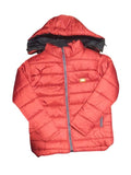 Men's Orange Parachute Puffer Jacket - 1 Pc Hooded Neck