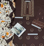 3 Pcs Women's Unstitched Embroidered Suit