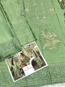 3 Pcs Women's Unstitched Embroidered Suit