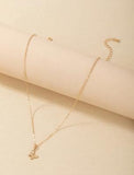 Butterfly Hanging Gold Plated Pendant