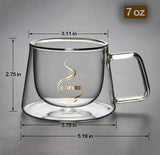 Transparent Double Bottom Glass Mug
